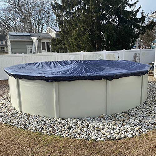 Winter Block Winter-Poolabdeckung für oberirdische Pools, 61 cm, runde Winterabdeckung, 8 Jahre Garantie, inklusive Seilwinde und Kabel, überlegene Festigkeit und Haltbarkeit, UV-geschützt von Winter Block