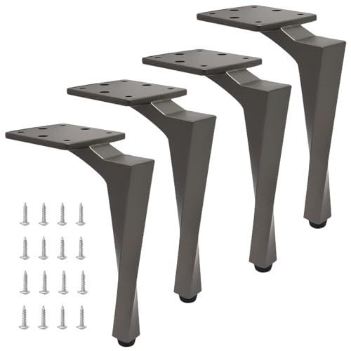 Wiodeiv 6,7-Zoll-Möbelbeine, 4-Teilige Möbelstützbeine Aus Aluminiumlegierung Mit Verstellbaren Polstern Für Tisch, Schrank, Sofa, Stuhl,A,6.7INCH von Wiodeiv