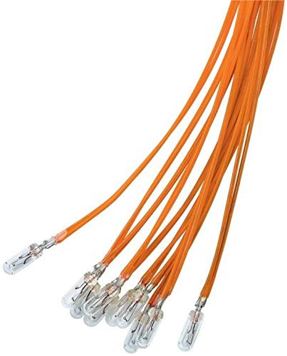 20er Set WireThinX Subminiaturlampe 0,24 W, 6 V, 0,040 A mit 25 cm Kabel orange von WireThinx