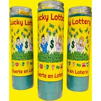 Lucky Lottery Green Dressed Candle, Vorbereitete Kerze, Geld, Geld von WitchesValley