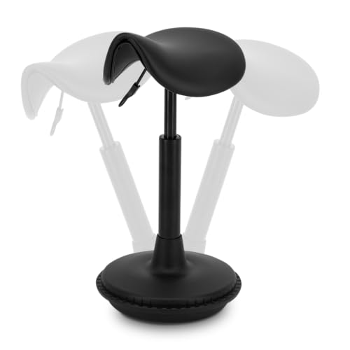 Wobblez Sattelhocker Ergonomischer Bürostuhl | Rückenschonender Wackelhocker Höhenverstellbar von 43-63 cm für einen normalen Schreibtisch | Gleichgewichtshocker | Ergonomischer Bürohocker von Wobblez