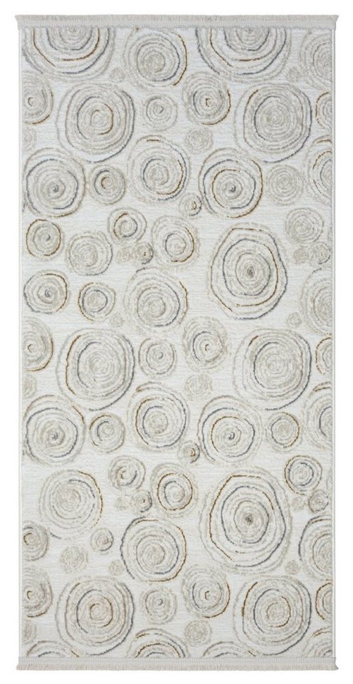 Teppich MY-RUG Bella, Kurzflor-Teppich 150x80cm, Wohnando, rechteckig, Höhe: 12 mm, weich, gemütlich, mit schönem Muster, flachgewebt von Wohnando