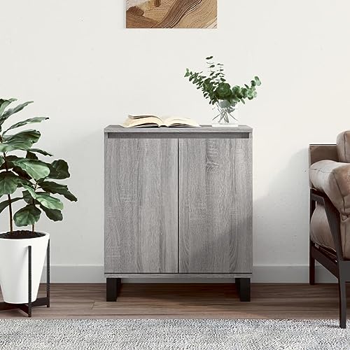 Woiinea Küchenschränke aus mehrschichtigem Holz, 60 x 35 x 70 cm, Sonoma-Grau, modernes Buffet bietet viel Stauraum für die Aufbewahrung von Gegenständen, seitliche Möbel, Wohnzimmer, von Woiinea
