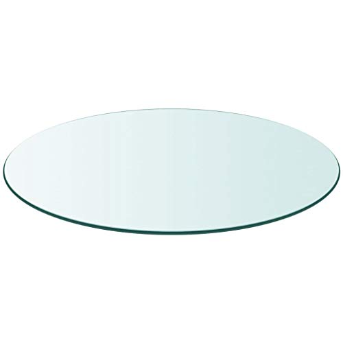 Woiinea Tischplatte für die Küche, transparent, gehärtetes Glas, 80 x 1 cm, einfaches und klares Design, dickes Haus, Tischabdeckung für Esstische, Couchtische, Gartentische von Woiinea