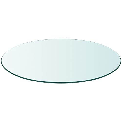 Woiinea Tischplatte für die Küche, transparent, gehärtetes Glas, 90 x 1 cm, einfaches und klares Design, dickes Haus, Tischabdeckung für Esstische, Couchtische, Gartentische von Woiinea
