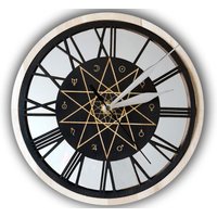 Hexen-Wanduhr Mit Spiegel Gothic Wohndekor Hexenhaftes Geschenk Übergroßer Zeitmesser Wolf Kult von WolfKult