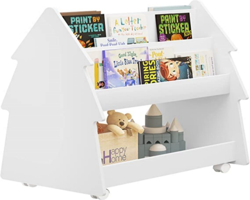 Woltu Bücherregal, 1-tlg., Kinderregale für Spielzeug und Bücher aus MDF Weiß von Woltu