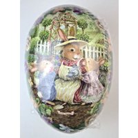 Osterei Pappe Holly Pond Hill Zum Befüllen Candy Container Ostern Vintage Shabby von WoodStockShop