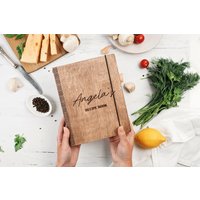 Personalisiertes Kochbuch, Muttertagsgeschenk, Rezeptbuch Aus Holz, Rezeptbuch, Geschenk Für Mama, Frau, Küchengeschenk, Geburtstagsgeschenk von WoodTodayEU