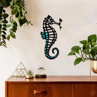 Seepferdchen Wandkunst, Wandbehang, Eingangsbereich, Housewarming Geschenk, Natur, Wanddeko, Wohnkultur, Seepferdchen, Bürodeko von WoodenSnail