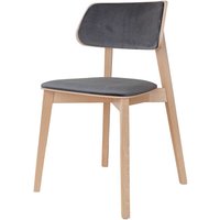 2 Stühle Buche Grau in modernem Design 45 cm Sitzhöhe (2er Set) von Wooding Nature