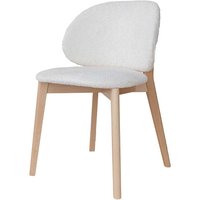 Esstisch Stühle Cremeweiss im Skandi Design Gestell aus Buche Massivholz (2er Set) von Wooding Nature
