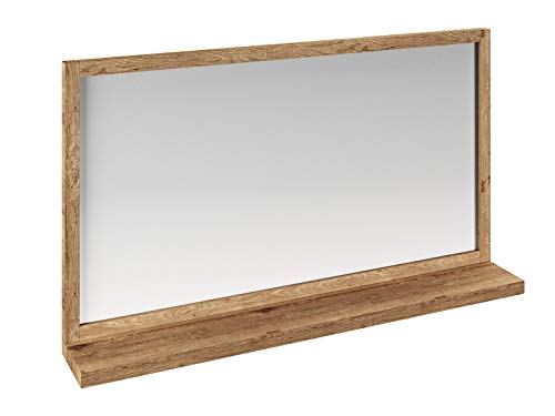 Woodkings Sydney Spiegel I 105x60 cm I massiv Holz Rahmen Wildeiche I rustikaler Badspiegel mit Ablage I großer Wandspiegel für Badezimmer Woodkings Sydney Spiegel I 105x60 cm I massiv Holz Rahmen Wildeiche I rustikaler Badspiegel mit Ablage I großer Wandspiegel für Badezimmer von Woodkings