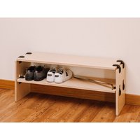 Holz Schuhregal Bank Zum Aufbewahren Ihrer Schuhe in Stil, Diy Free Standing Schuhregal, Stehendes Holzbank Mit von WoodlyGift