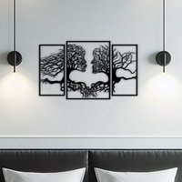 Abstrakte Baum-Wandkunst Aus Drei Teilen, 3-Teilige Wandkunst Für Das Wohnzimmer, Einzigartiges Geschenk Paare, Einzigartige Wanddekoration Büro von WoodyardStore