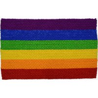 Rechteckige Filzkugel Teppiche - Regenbogen Kugel Meditation Ball Handgefertigte Weicher Und Kuscheliger Teppich Einweihungsteppich von WoollyFelts