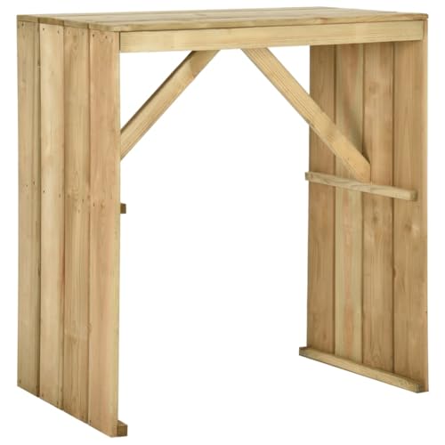 Woonisher Bartisch 100x60x110 cm Imprägniertes Kiefernholz Kunststoff gartentisch wetterfest Woonisher Bartisch 100x60x110 cm Imprägniertes Kiefernholz Kunststoff gartentisch wetterfest von Woonisher