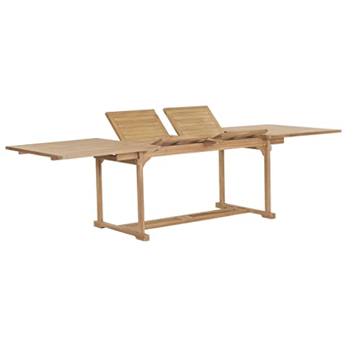 Woonisher Garten-Ausziehtisch 180-280x100x75 cm Massivholz Teak Kunststoff gartentisch wetterfest Woonisher Garten-Ausziehtisch 180-280x100x75 cm Massivholz Teak Kunststoff gartentisch wetterfest von Woonisher
