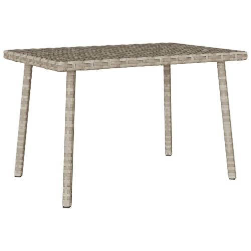 Woonisher Garten-Couchtisch Rechteckig Hellgrau 60x40x37 cm Poly Rattan Kunststoff gartentisch wetterfest Woonisher Garten-Couchtisch Rechteckig Hellgrau 60x40x37 cm Poly Rattan Kunststoff gartentisch wetterfest von Woonisher