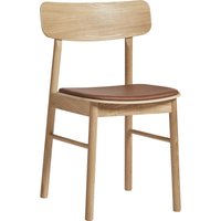 Woud - Soma Dining Chair mit Gepolstertem Ledersitz von Woud