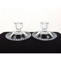 Set Von 2 Taper Kerzenhaltern, Hellblau Eisblau, Imperial Glas, Kerzendocht von WrenLane