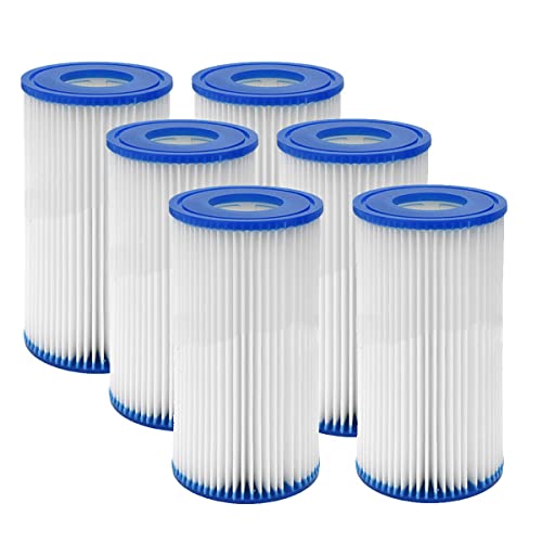 WuYan Filter 6 Stück für Best-Way 58012 Filter Patrone für Täglichen Pool Pflege Einfach zu Ersetzen Typ A/C Patrone Ersatz Pool Filter typ Ⅲ von WuYan