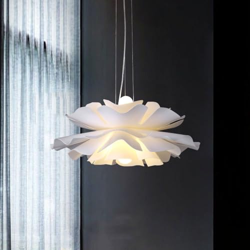Wylolik Moderne Blütenblatt-Kronleuchter, nordische weiße Hängelampen, Schlafzimmerlampe, Blumen-Pendelleuchten mit Acryl-Lampenschirm, höhenverstellbarer Metalltisch, Kücheninsel-Dekoration kreatives Wylolik Moderne Blütenblatt-Kronleuchter, nordische weiße Hängelampen, Schlafzimmerlampe, Blumen-Pendelleuchten mit Acryl-Lampenschirm, höhenverstellbarer Metalltisch, Kücheninsel-Dekoration kreatives von Wylolik