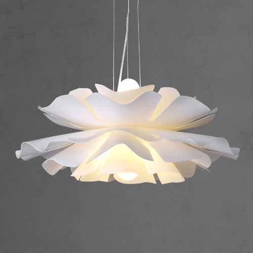 Wylolik Moderne weiße Acryl-Pendelleuchte, kreative Blumen-Hängelampe, nordisches Schlafzimmer, Kronleuchter, höhenverstellbare Aufhängung, Beleuchtung, Wohnzimmer, Kücheninsel, dekorative Lampe Wylolik Moderne weiße Acryl-Pendelleuchte, kreative Blumen-Hängelampe, nordisches Schlafzimmer, Kronleuchter, höhenverstellbare Aufhängung, Beleuchtung, Wohnzimmer, Kücheninsel, dekorative Lampe von Wylolik