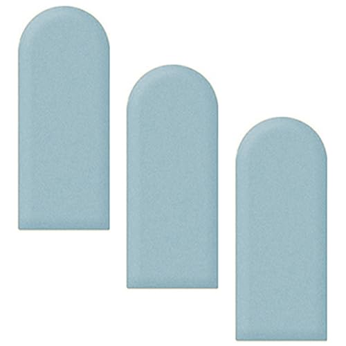 Wzmazingly 3pcs Anti-Kollision Soft Cushion Tapete, 20x50cm Gepolsterte Wandpaneele, Selbstklebend Bett Kopfteil Wandkissen Für Wanddekoration (Color : Blue, Size : 20x50cm) von Wzmazingly