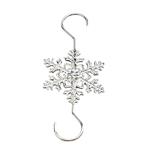 Weihnachtsschmuck Haken Draht Ornament Haken Weihnachten Ornament Haken für Weihnachtsbaum Ornament Aufhänger Home Decor Vögel auf einem Draht Buntglas Fenster Haftung (Silber, Einheitsgröße) von Wzxhew