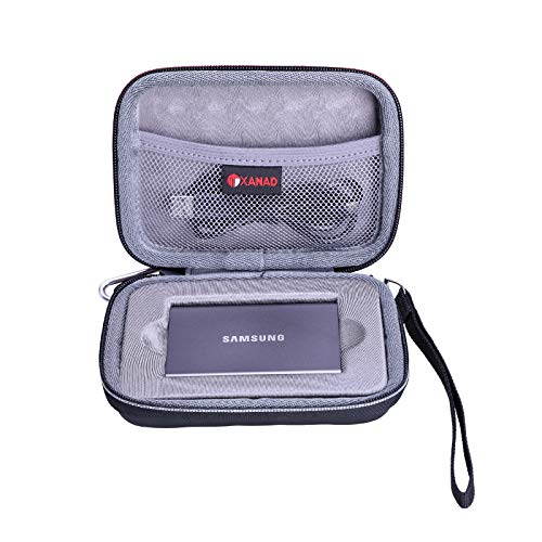 XANAD Tasche für Samsung T7, T7 Touch Portable SSD 1 TB 2 TB Externe SSD Case Hülle Festplattentasche (grau) von XANAD