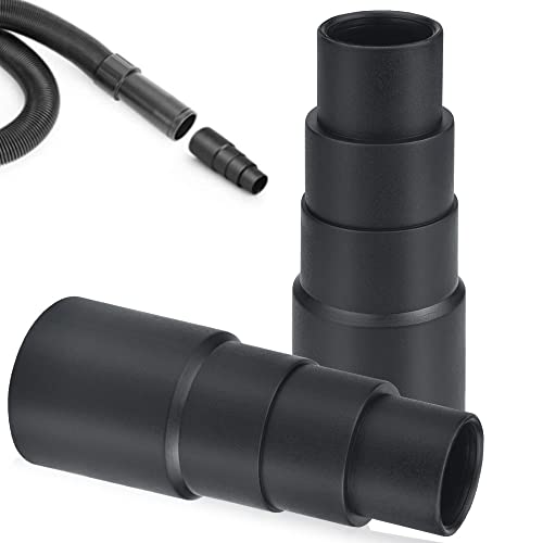 XAVSWRDE 2 Stück Schlauchadapter Universal Schlauch Reduzierstück zum Anschluss Robuster Staubsaugerschlauch Adapter Staubsauger Adapter (25mm / 30mm / 34mm / 42mm, Schwarz) von XAVSWRDE