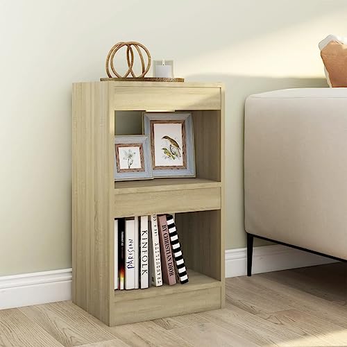 XCHKOD Bücherregal aus Holz für moderne Bücher, Möbel, vertikaler Bücherschrank, Schrank für Wohnzimmer, Schlafzimmer, bietet viel Platz, Sonoma-Eiche, 40 x 30 x 72 cm von XCHKOD