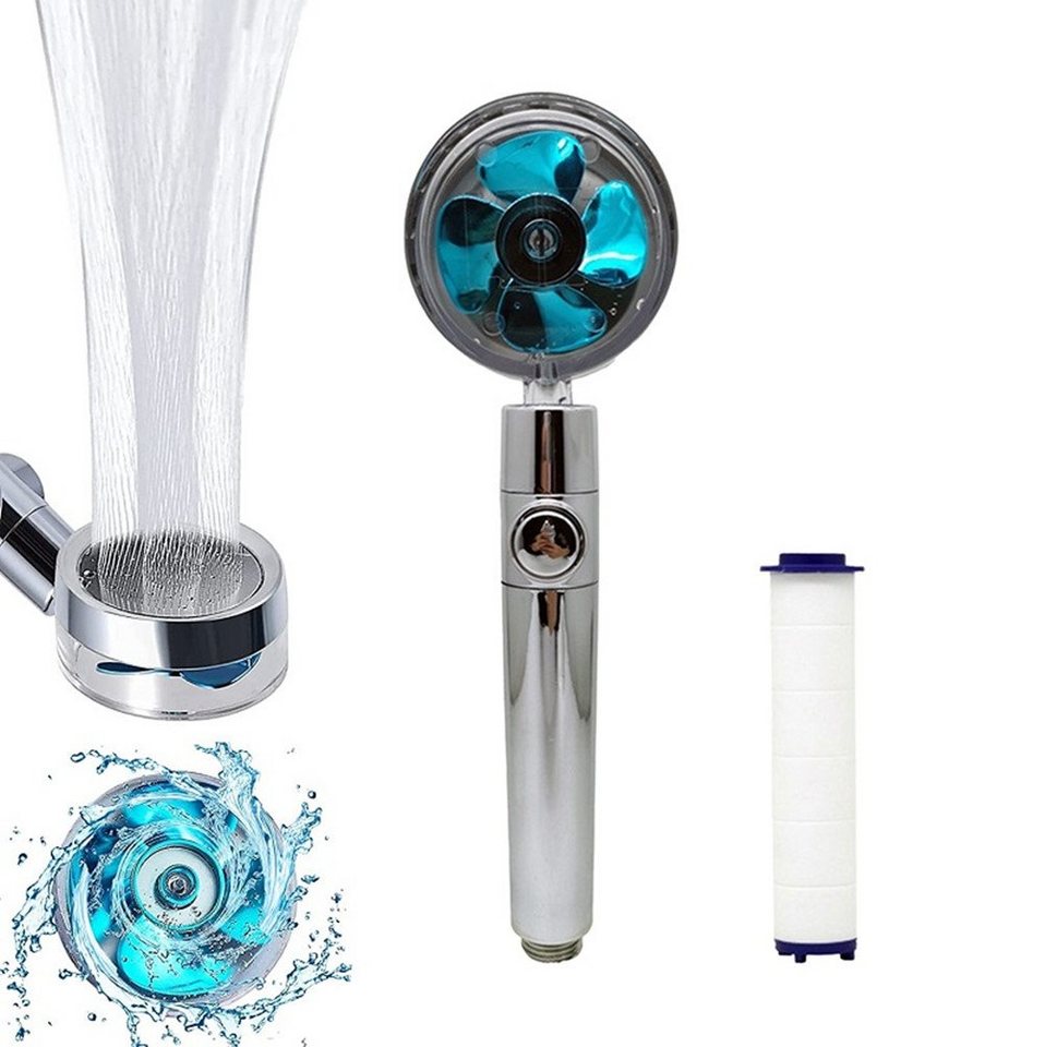 XDeer Handbrause Hochdruck Turbo Duschkopf mit Propeller und Baumwollfilter, 360°Drehbar,mit Druckerhöhung,universell passend,Wassersparende XDeer Handbrause Hochdruck Turbo Duschkopf mit Propeller und Baumwollfilter, 360°Drehbar,mit Druckerhöhung,universell passend,Wassersparende von XDeer