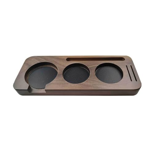 Kaffeefilterhalter aus Holz, Espresso-Kaffeeständer, Tablett, 51/58 mm, Kaffeemaschine, Untergestell für Kaffeezubehör, Kaffeestampfer von XEYYHAS