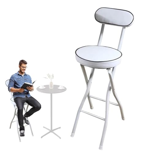 XFParts Klappstarhocker mit Rückenlehne 26 Zoll Counterhöhe Küche Frühstücksbarhohocker für Erwachsene runde gepolsterte Hochstuhl innen hohe Barhocker Weiß 1pcs Enterprise powerfully XFParts Klappstarhocker mit Rückenlehne 26 Zoll Counterhöhe Küche Frühstücksbarhohocker für Erwachsene runde gepolsterte Hochstuhl innen hohe Barhocker Weiß 1pcs Enterprise powerfully von XFParts
