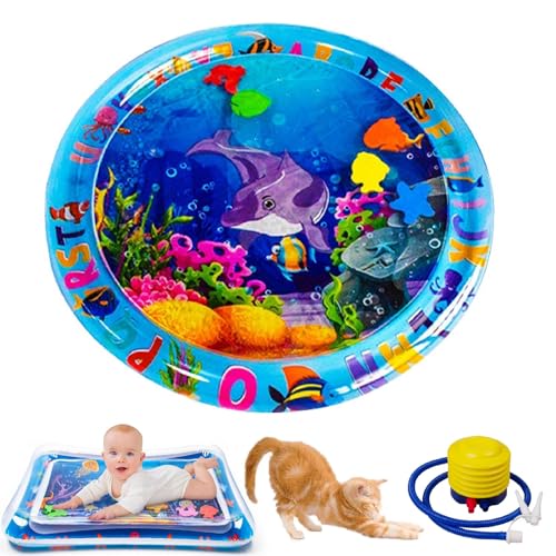 XGBYR Sensor Water Playmat,Water Sensor Play Mat,Water Sensory Play Mat,Water Sensory Mat for Cats with Fish,Sensory Water Play Mat for Kids,Water Sensory Playmat,Water Sensor Playmat (65cn*65cm-F) von XGBYR