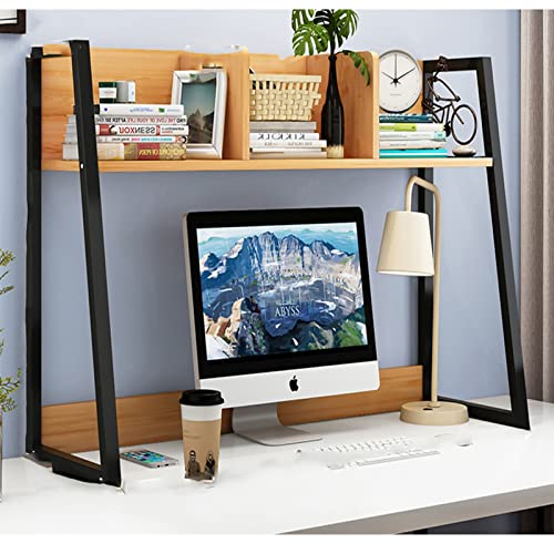 Kleines Desktop-Bücherregal – 2-stöckiges Schreibtisch-Bücherregal aus Schmiedeeisen, Mehrzweck-Bücherregal für Arbeitsplatten, Leiter-Bücherregal, verstellbares Aufbewahrungsregal von XGFXGF