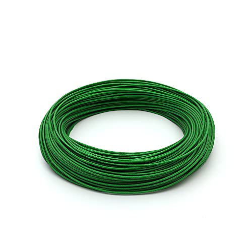 XIBIO 2M Hitzebeständiges 300°C Glasfasergeflochtenes Silikonharz Hochtemperaturbeständiger Silikondraht Flammhemmend Isoliertes Kabel 1St (Color : Green, Size : 1.0mm17AWG) von XIBIO