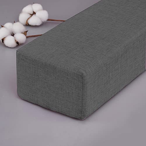 XIEMINLE Home Bed Gap Pad mit abnehmbarem Bezug, Kopfteilkissen, Bettmatratze Lückenfüller, Doppelbettbrücke, Sofakissen für Bett/Wand, 180 x 10 x 20 cm, Dunkelgrau von XIEMINLE