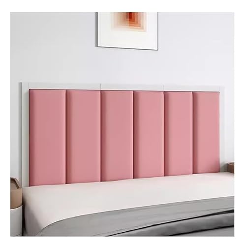 XILYZMO Wandpaneele Gepolstert, Schalldicht Wandmontage Modular, Gepolstert Kopfteile Wandpaneele, PU-Material Kinderzimmer Dekorwand Gepolstert Für Schlafzimmer Wohnzimmer(Farbe:Rosa,Größe:200X60CM) von XILYZMO