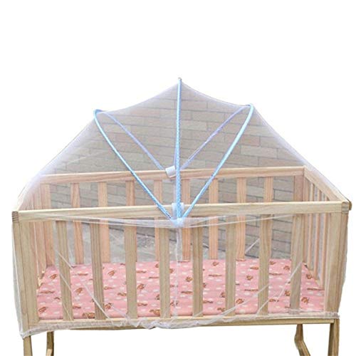 Moskitonetz Universal Babybett Insektenschutz Himmelbett Hochwertig Moskitoschutz Feinmaschig Reißfest Fliegennetz Geschlossen Gummizug Mückennetz Waschbar Engmaschig Schlafzimmer für Baby Mädchen von XINCHIUK