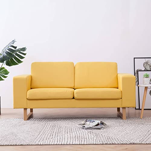 XINCXIN 2-Sitzer-Sofa Stoff Gelb, Wohnzimmer Sofa bodensofa, Günstig gästesofa Sofas, Platzsparende schlafcouch, Gästesofa, Geeignet für 0ffice Living Rooms Study Attics XINCXIN 2-Sitzer-Sofa Stoff Gelb, Wohnzimmer Sofa bodensofa, Günstig gästesofa Sofas, Platzsparende schlafcouch, Gästesofa, Geeignet für 0ffice Living Rooms Study Attics von XINCXIN