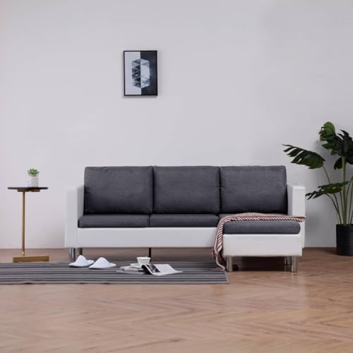 XINCXIN 3-Sitzer-Sofa, Platzsparende schlafcouch, Gästesofa, Wohnzimmer Sofa bodensofa, Günstig gästesofa Sofas, Geeignet für Attics Living Rooms 0ffice Study mit Kissen Weiß Kunstleder XINCXIN 3-Sitzer-Sofa, Platzsparende schlafcouch, Gästesofa, Wohnzimmer Sofa bodensofa, Günstig gästesofa Sofas, Geeignet für Attics Living Rooms 0ffice Study mit Kissen Weiß Kunstleder von XINCXIN