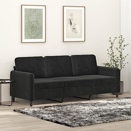 XINCXIN 3-Sitzer-Sofa, Wohnzimmer Sofa bodensofa, Platzsparende schlafcouch, Gästesofa, Günstig gästesofa Sofas, Geeignet für Study Bedrooms Living Rooms 0ffice Schwarz 180 cm Samt XINCXIN 3-Sitzer-Sofa, Wohnzimmer Sofa bodensofa, Platzsparende schlafcouch, Gästesofa, Günstig gästesofa Sofas, Geeignet für Study Bedrooms Living Rooms 0ffice Schwarz 180 cm Samt von XINCXIN