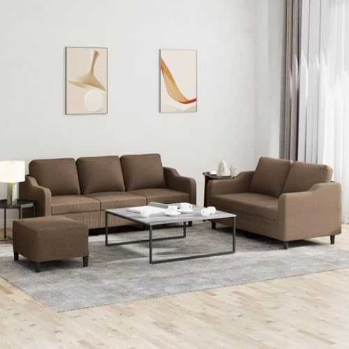 XINCXIN 3-TLG. Sofagarnitur, Platzsparende schlafcouch, Wohnzimmer Sofa bodensofa, Günstig gästesofa Sofas, Gästesofa Sofa Set, Geeignet für Living Rooms 0ffice Bedrooms Study mit Kissen Braun Stoff XINCXIN 3-TLG. Sofagarnitur, Platzsparende schlafcouch, Wohnzimmer Sofa bodensofa, Günstig gästesofa Sofas, Gästesofa Sofa Set, Geeignet für Living Rooms 0ffice Bedrooms Study mit Kissen Braun Stoff von XINCXIN