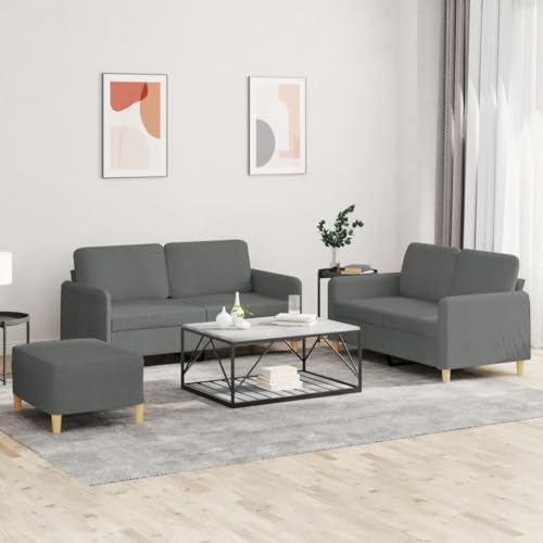 XINCXIN 3-TLG. Sofagarnitur, Wohnzimmer Sofa bodensofa, Platzsparende schlafcouch, Günstig gästesofa Sofas, Gästesofa Sofa Set, Geeignet für 0ffice Apartments Study Attics mit Kissen Dunkelgrau Stoff XINCXIN 3-TLG. Sofagarnitur, Wohnzimmer Sofa bodensofa, Platzsparende schlafcouch, Günstig gästesofa Sofas, Gästesofa Sofa Set, Geeignet für 0ffice Apartments Study Attics mit Kissen Dunkelgrau Stoff von XINCXIN