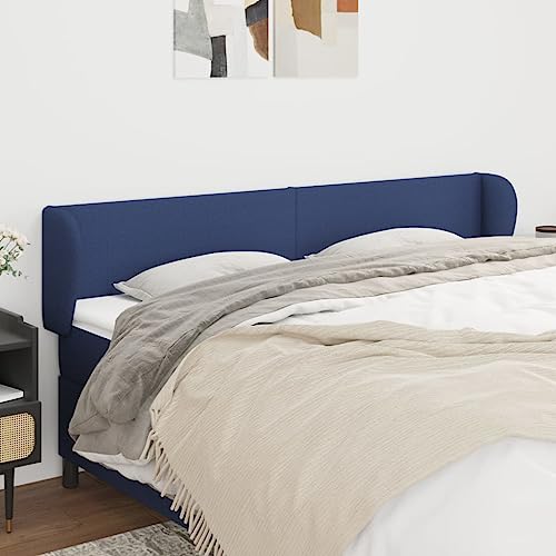 XINCXIN Kopfteil, headboard for Bed wandkissen wandpolster wandpolster Bett schlafzimmermöbel modern mit Ohren Blau 163x23x78/88 cm Stoff XINCXIN Kopfteil, headboard for Bed wandkissen wandpolster wandpolster Bett schlafzimmermöbel modern mit Ohren Blau 163x23x78/88 cm Stoff von XINCXIN