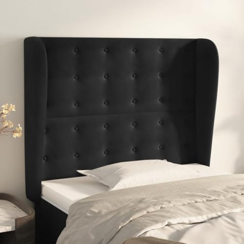 XINCXIN Kopfteil, headboard for Bed wandpolster Bett schlafzimmermöbel modern Bett kopfteil mit Ohren Schwarz 83x23x118/128 cm Samt XINCXIN Kopfteil, headboard for Bed wandpolster Bett schlafzimmermöbel modern Bett kopfteil mit Ohren Schwarz 83x23x118/128 cm Samt von XINCXIN