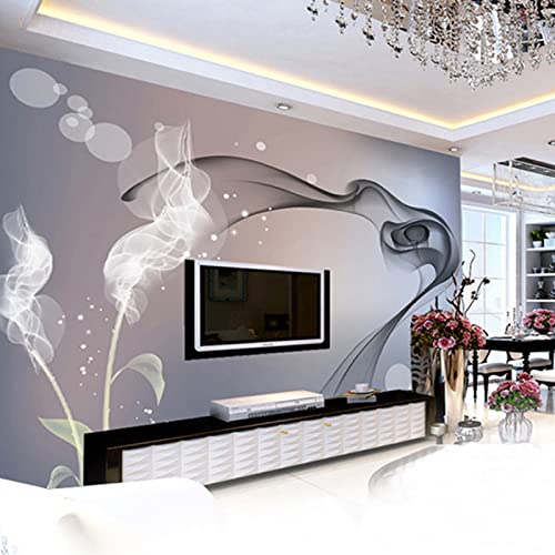 XINRUYI Fototapete 3D selbstklebende PVC-Tapete grau rauch wolken abstrakte kunst wohnzimmer schlafzimmer dekoration von XINRUYI